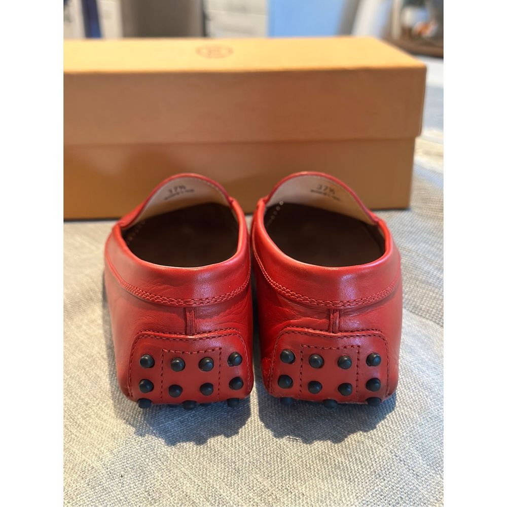Tod's Red Leather Loafers - Picture 4 of 10